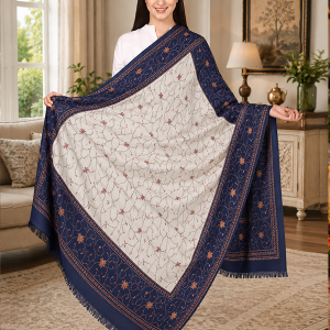 Semi Pashmina Tie Dye Jaal Shawl